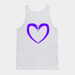 Worm On A String Heart Purple Tank Top